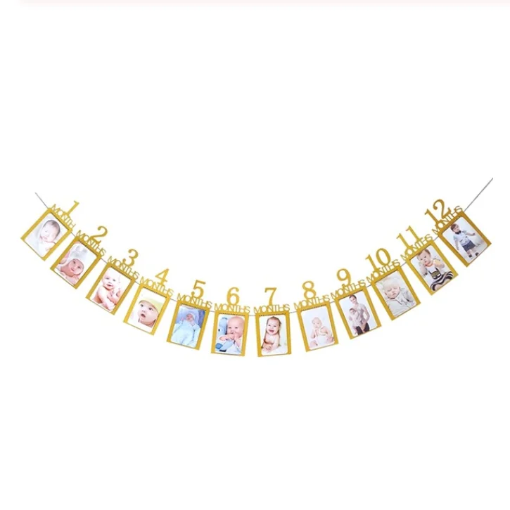 Bebe Garcon Fille Bebe Douche Paillettes Rose Or Bleu Photo Banniere 12 Mois Mensuel Photo Banniere Pour Premier Anniversaire Decor Buy Photo Banniere 12 Mois 1st D Anniversaire Photo Banniere Bebe Premier Anniversaire Decor