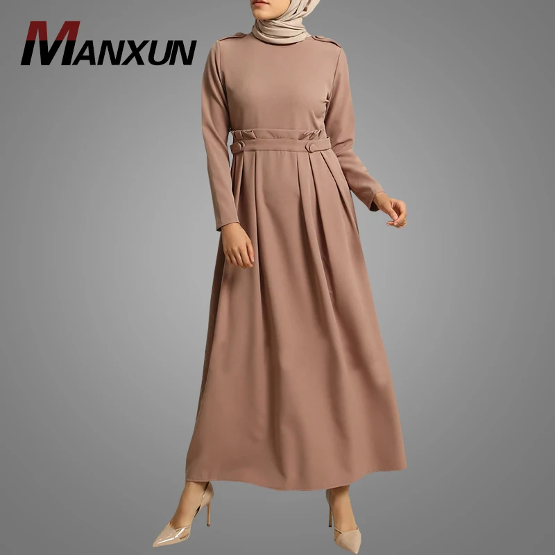Classy Middle East Lady Party Islamic Clothing Elegant Tight Muslim Maxi Dress High Quality Dubai Abaya Simple Burqa Design