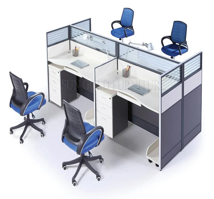 Modern Office Workstation Partition,4 People Office Desk (szwsb398