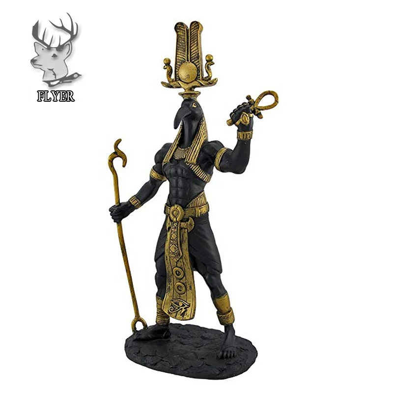 Home Decor Life Size Egyptian Anubis Holding Staff God of Aferlife & Dead Inpu Statue