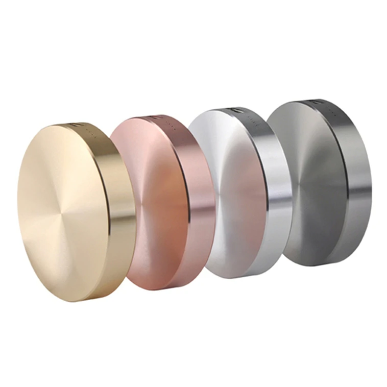 Mini Round Power Bank Aluminium Metal Powerbank 6000mAh Battery Banks