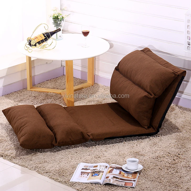 Legless Chair with Arm Easy Carrying Folding Single Bed Style Sofa Bed