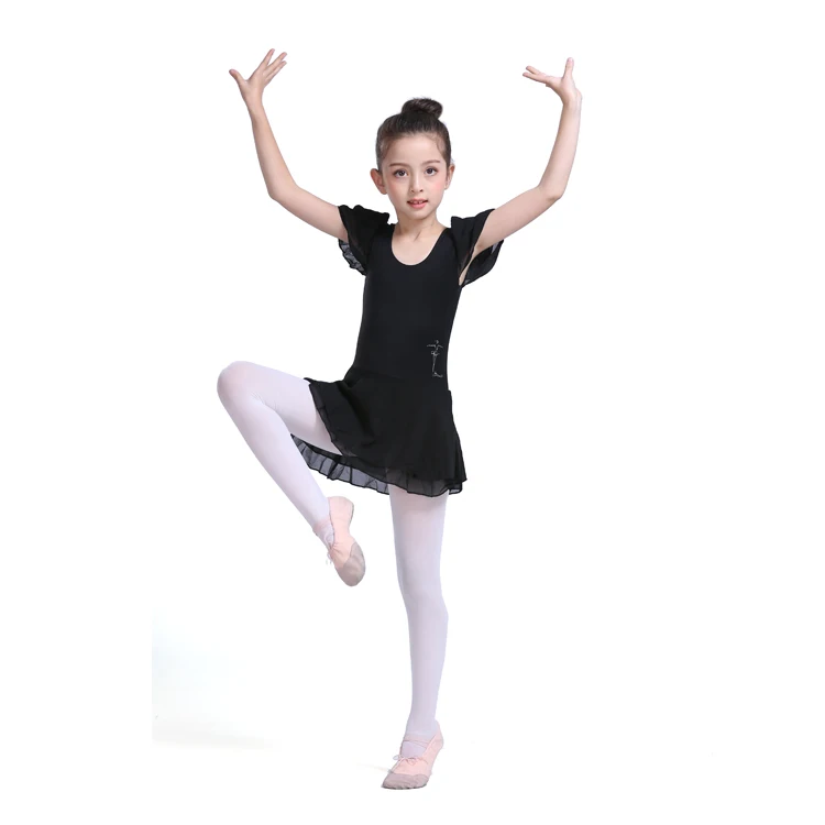 Freebily Girls Team Basic Tank Leotard with Separate Wrap Skirt Dance Ballet Tutu Dress Outfit Gymnastics Training Activewear 