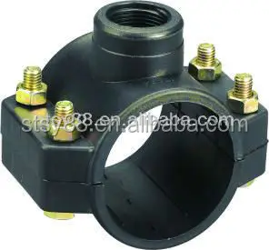 Factory Price Grey UPVC Pipe Sleeve Rubber  PP Saddle Clamp