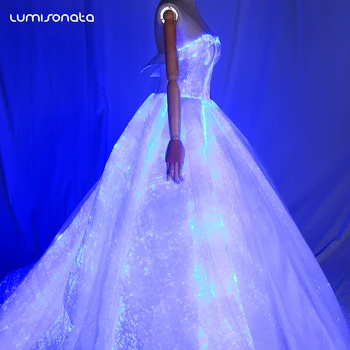 Fiber Optic Light Up Prom Dress