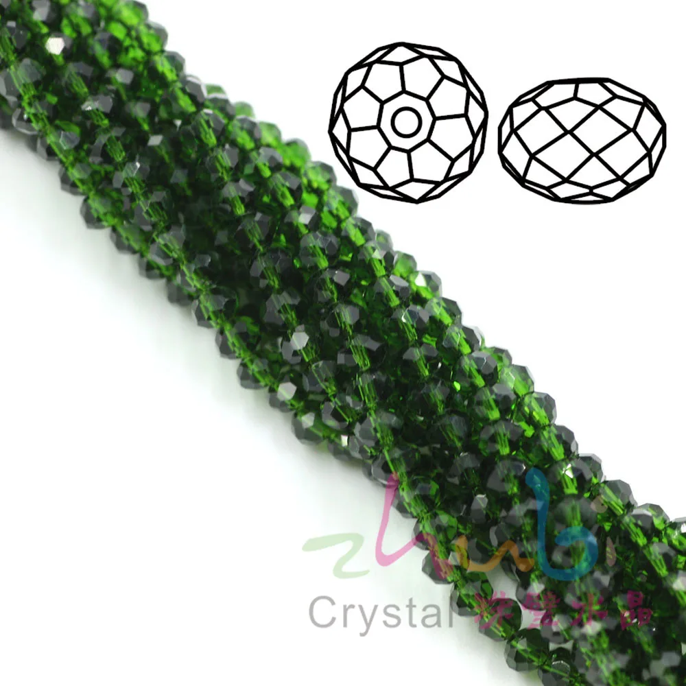 Free shipping multi color 2mm 195PCS Bicone crystal beads Cut