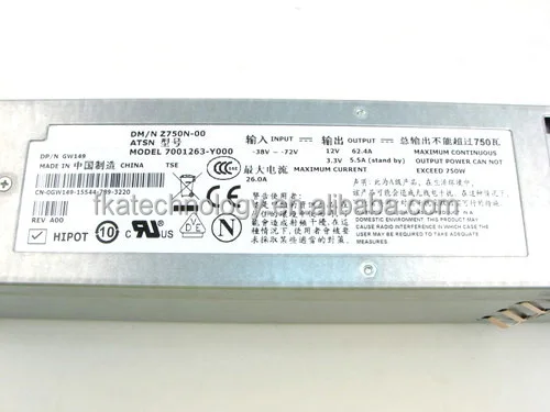 Оригинальный блок питания постоянного тока для Dell Poweredge 2950 48 в 750 Вт GW149