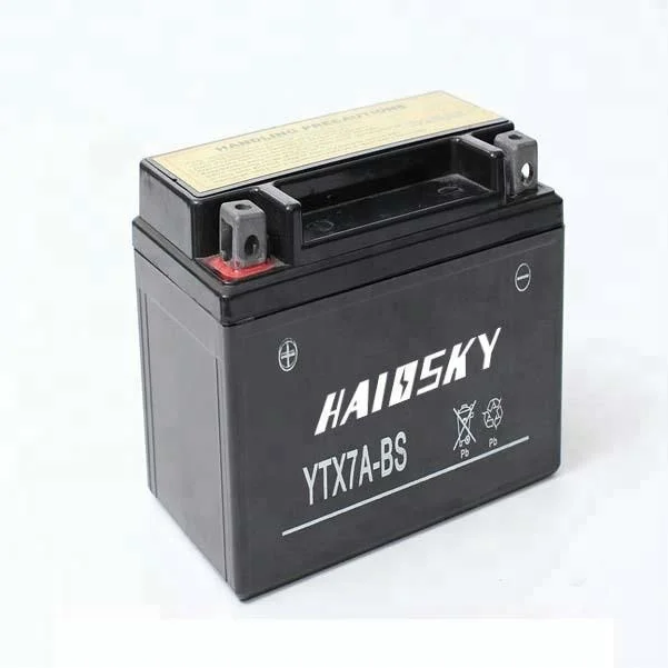 Haissky YTX7A-BS 12v 7ah влажные аккумуляторной батареи, для мотоциклов honda cbr 250r батарея
