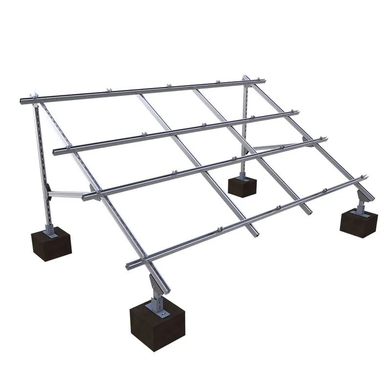 Solar Panel Ground Mounting Rack Galvanized Ground Mount Solar Bracket Rack Solar Panel Bracket for Roof and Ground Mounting