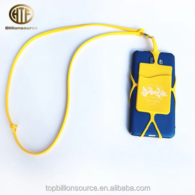 Пользовательский многофункциональный универсальный силиконовый держатель для мобильного телефона lanyard