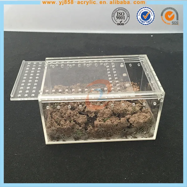 空気穴付き爬虫類用アクリルスライディングリッドボックス