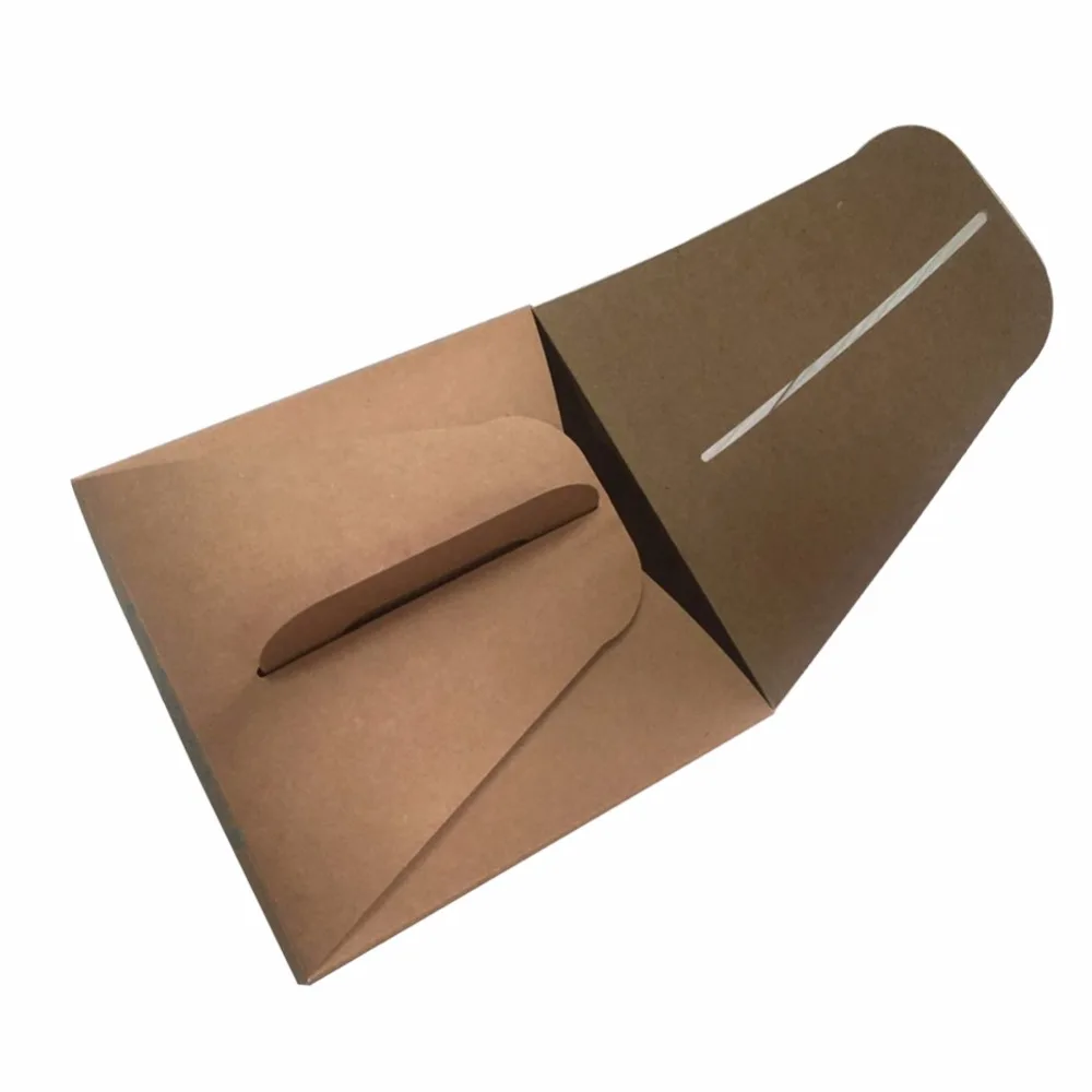 High Grade Custom Square Wax Coated Paper Cardboard Lunch Food Packaging Box with Handle