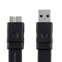 0.6M High quality USB 3.0 Cable A Male to USB 3.0 Micro B Flat Male Cable for Samsung Note3 S5 Thinkpad 8 SSD Free Shipping