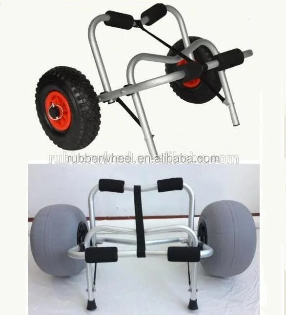 Scooter Sous Marin Roues De Mise à L'Eau Pour Bateau Pneumatique - Pliables, Acier Inoxydable - Transport Facile Roues Arrière Amovibles