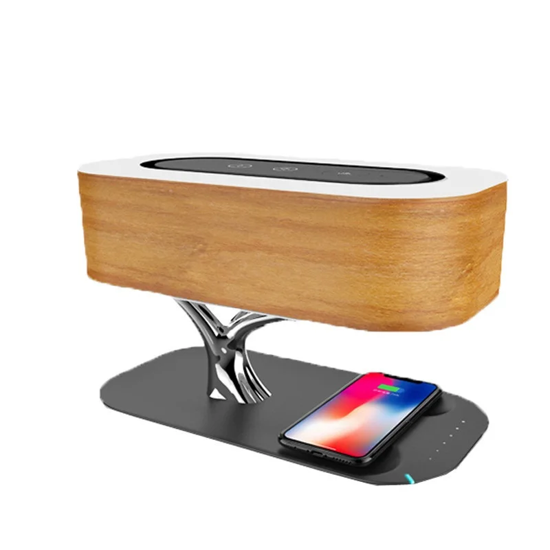 wireless charging bluetooth speaker led desk light table lamp with speaker for home decor