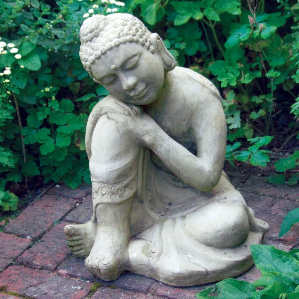 Religious Buddha of Casting Abstract Buddha Praying Stone Sculpture for Outdoor Decoration