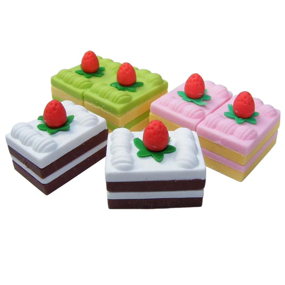 Милые кавайные канцелярские товары на заказ 3D День рождения Торты десерты серии мультяшный подарок детский ластик