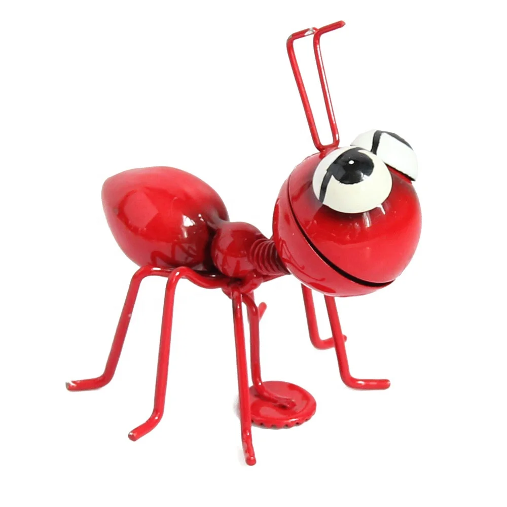 Metal Cute Color Ant 3D Fridge Magnet Red