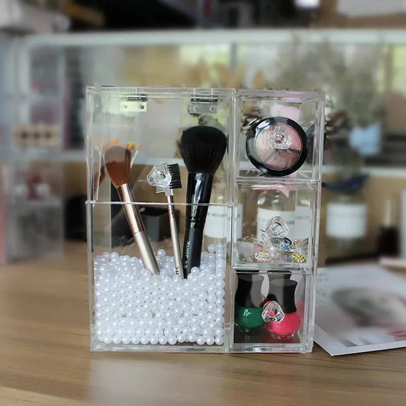 1 Caja De Almacenamiento De Joyas Organizador De Maquillaje 