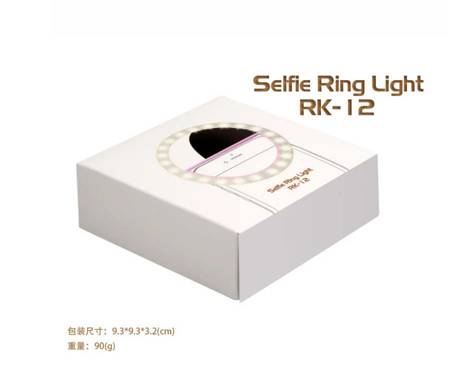 Diffuser Selfie Ring Light on the Phone Rechargeable LED Flash Light up Universal Mobile Phone for IPhone 8 X 7 6 S Plus Samsung
