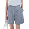 Summer Fashion Cotton and Linen Loose Women Shorts Mid High Waist Casual Shorts Female