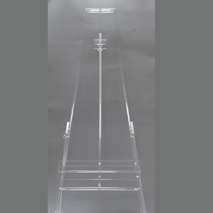 Triangle Shape Custom clear Acrylic Floor Easel Bookshelf Artwork Display  Display Easel for Wedding Welcome Sign