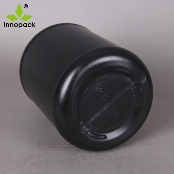 5L HDPE  Black  Plastic Protein Powder Jar