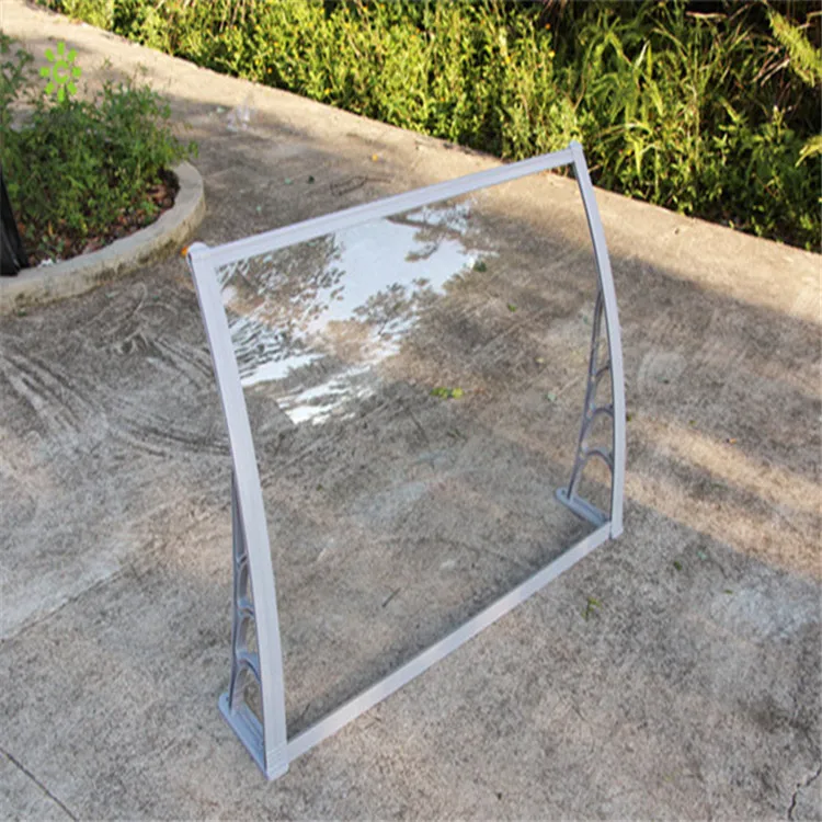 New Design Polycarbonate Fixed Canopy with Gutter for Front Door