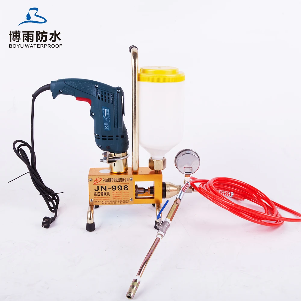 Boyu 998 High-Pressure Grout Injection Pump Machine Waterproof Steel and HDPE Equipment for Concrete Application