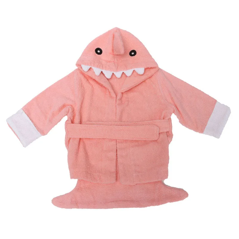 Детский банный халат с мультяшным рисунком накидка банное