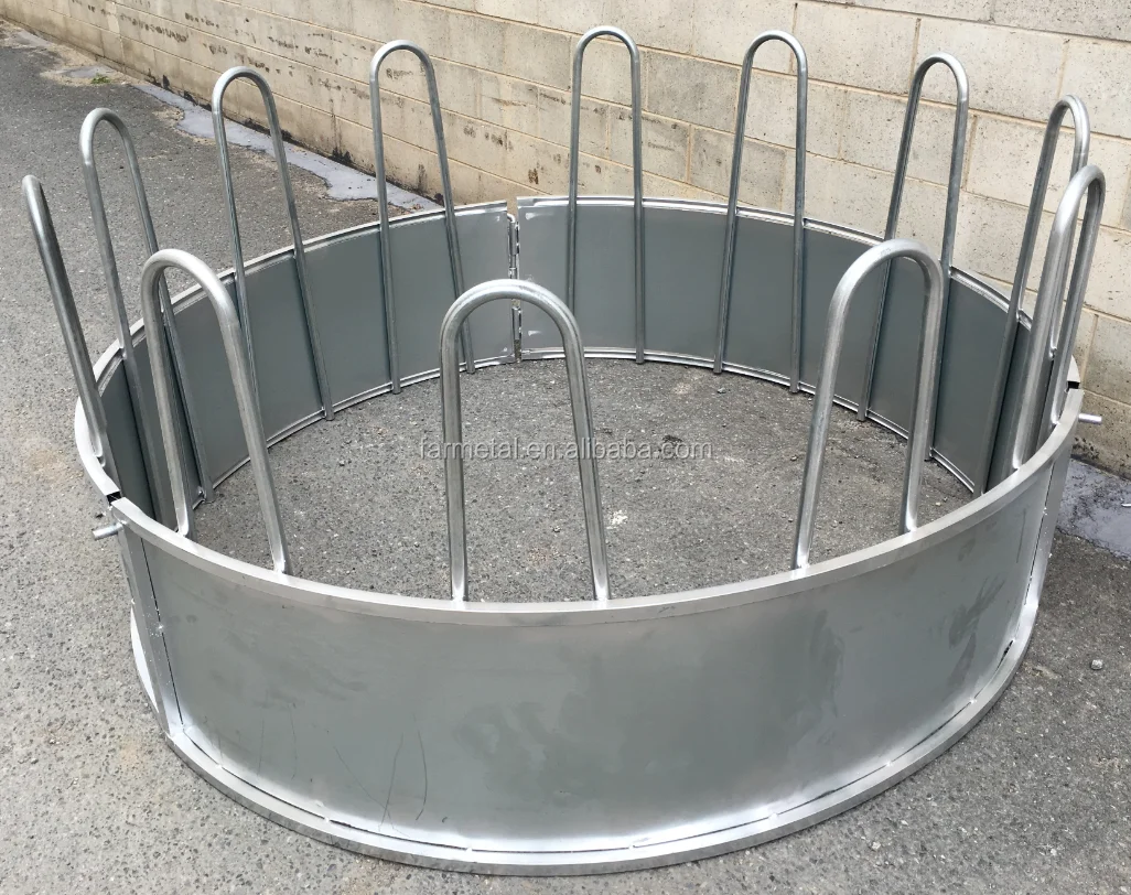 
Тройные круглые кормушки для крупного рогатого скота, коз, овец, лошадей, сена, фермерская ограда, металлический желез, горячеоцинкованный 