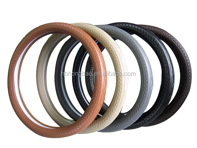 Pu Car Steering Wheel Cover For Car Accessories Leather Embossing