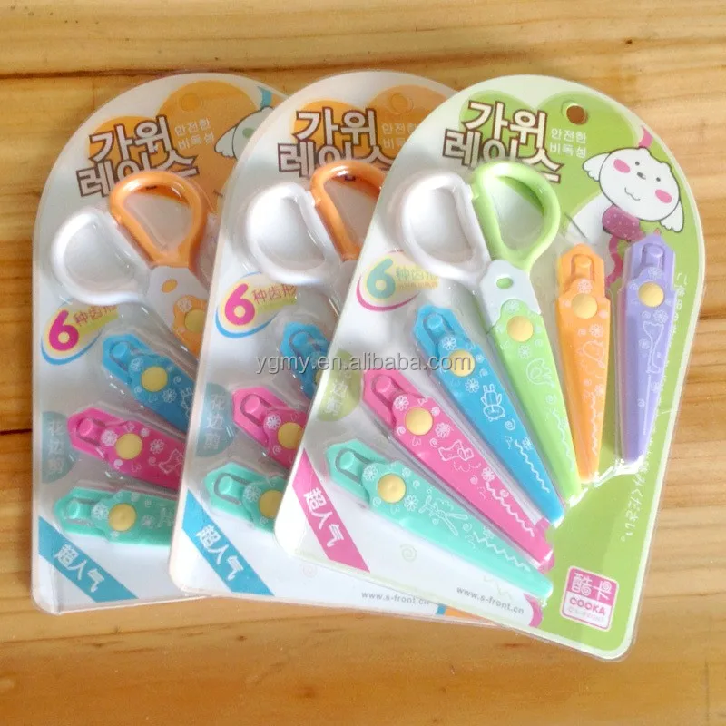 Office Scissors Portable Safe Art Cactus Scissors Desk Office Stationery  Cute Scissors Material Escolar Zakka Kawaii