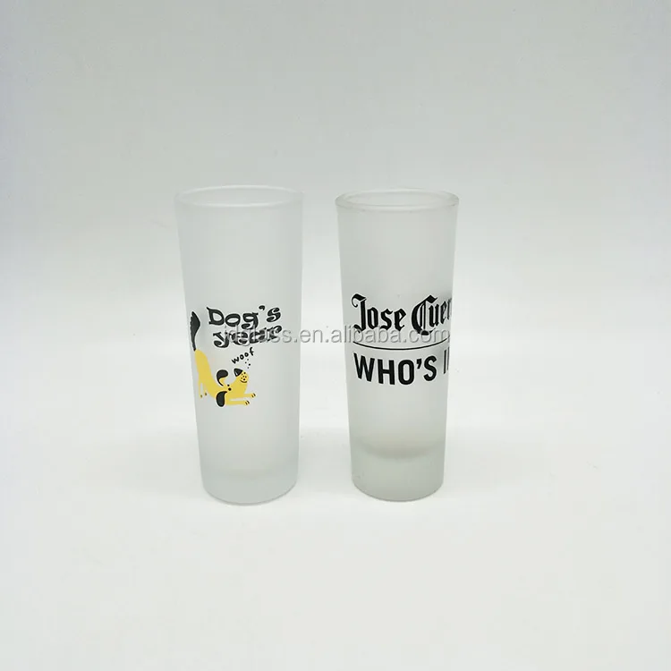 70ml External Frosted Long Stem Shot Glass with Printing logo