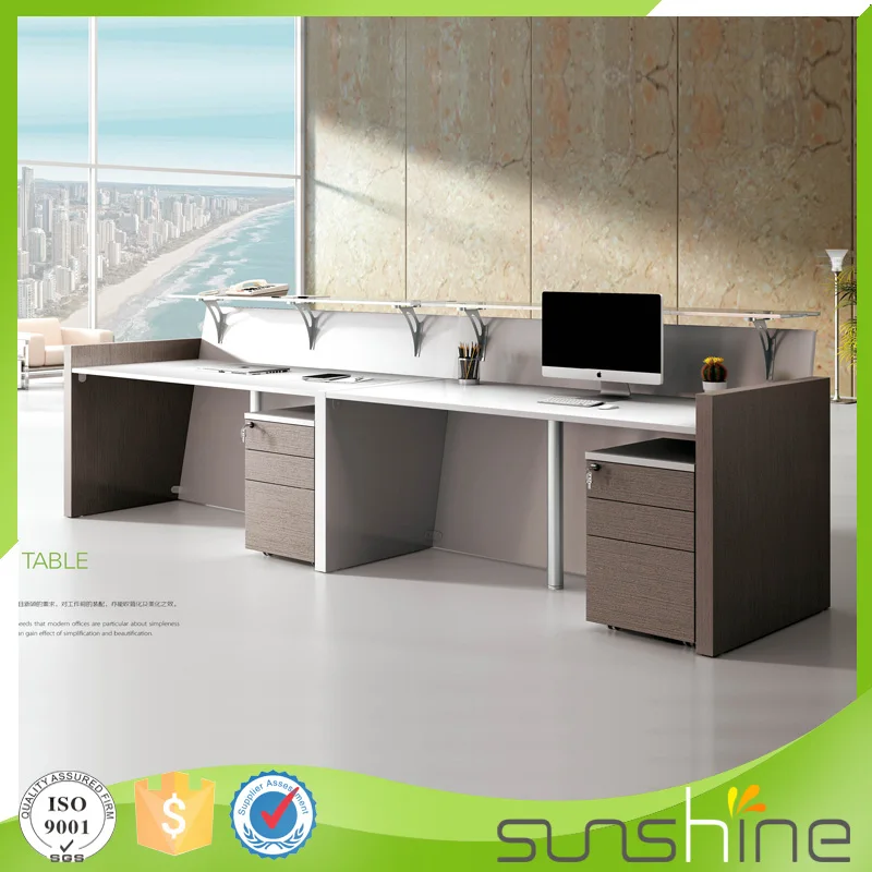استخدام صالون تصميم طاولة استقبال أثاث المكاتب مع تصميم LOGO YS-RCT04