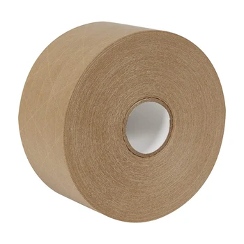 3" x 600' Water Activated Reinforced Custom kraft paper gummed tape for carton packing