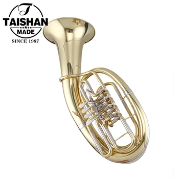 Gold Lacquer Brass Euphonium with 4 Rotary Keys
