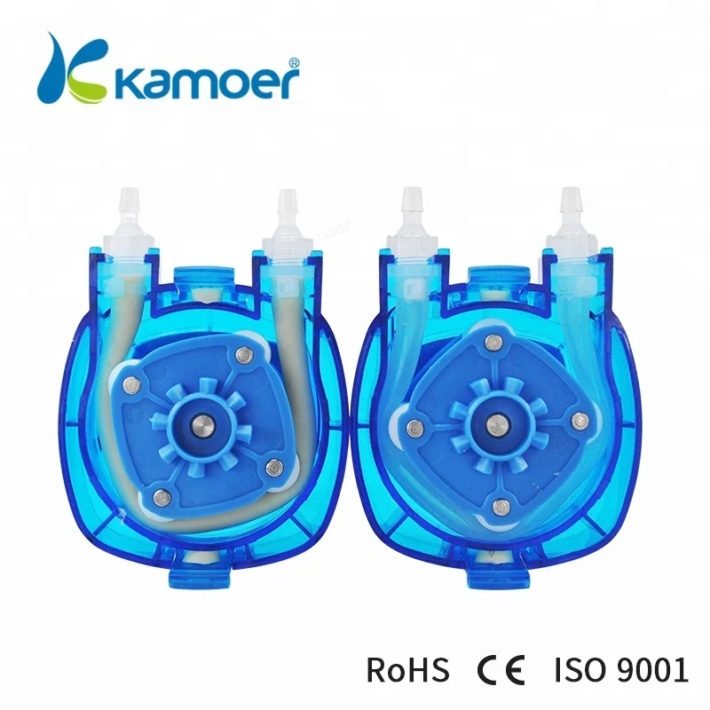 Kamoer KHM High-precision DC Motor 3 Rotors Peristaltic Pump Sodium Bisulfate  with Plastic Gear Drive Norprene Tube