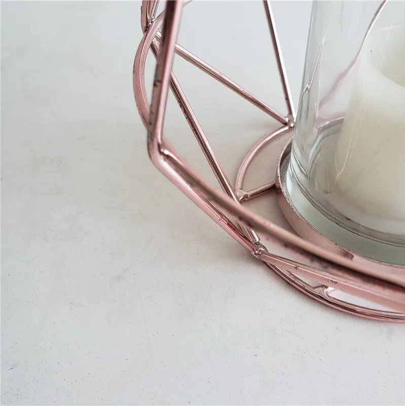 home decor Wholesale Custom pillar metal candle holder gold wedding candle holder