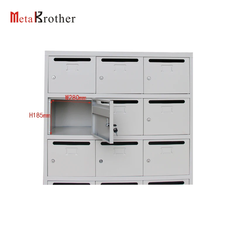 Apartment Metal Post Parcel Mail Box Delivery Electronic Locker Letter Box Outdoor Wall Mounted Lockable Steel Mailbox Wholesale