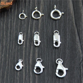 SLand Jewellery online wholesale various designs and size 925 sterling silver clasps for bracelet necklace jewelry making