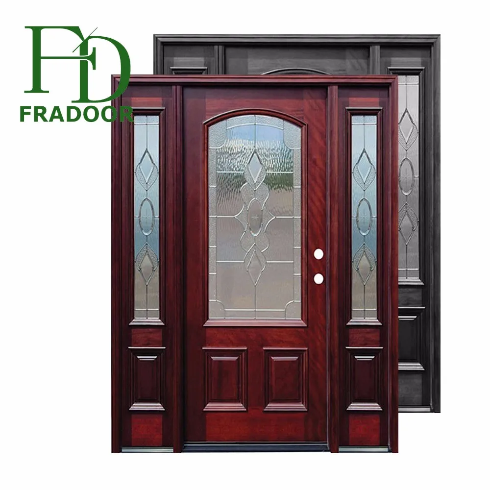 Standard Size Expensive Exotic Entrance Gate Solid Wood Door for Villa