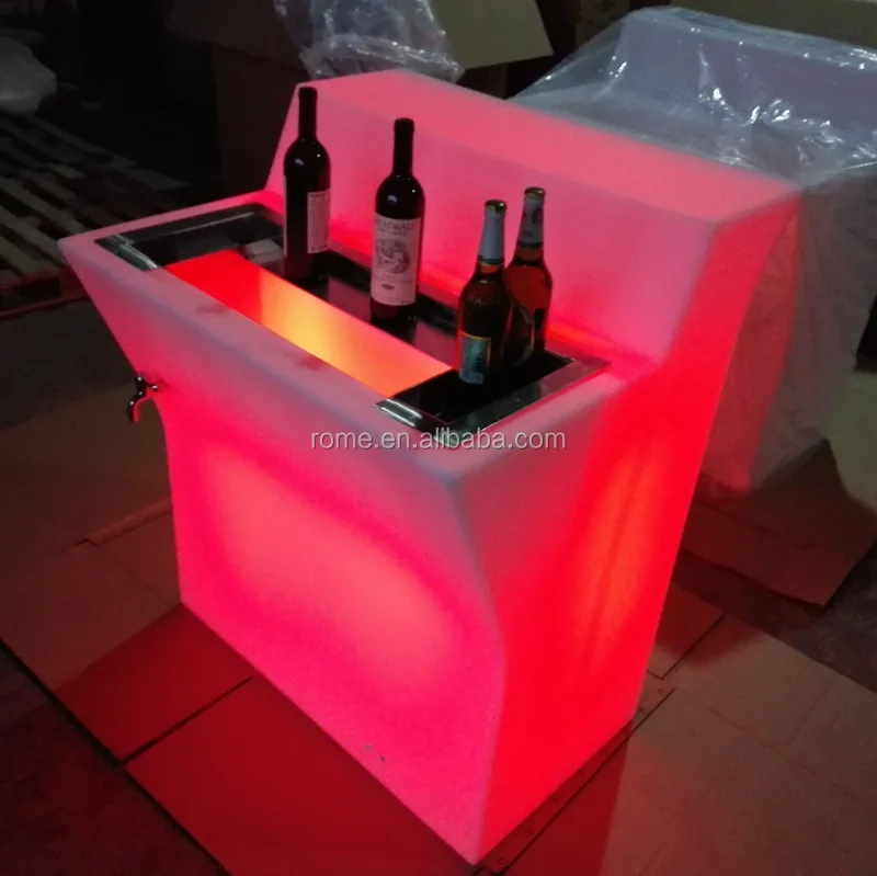 
Крутая светящаяся барная стойка, мебель, пластиковая столешница, Салатница 