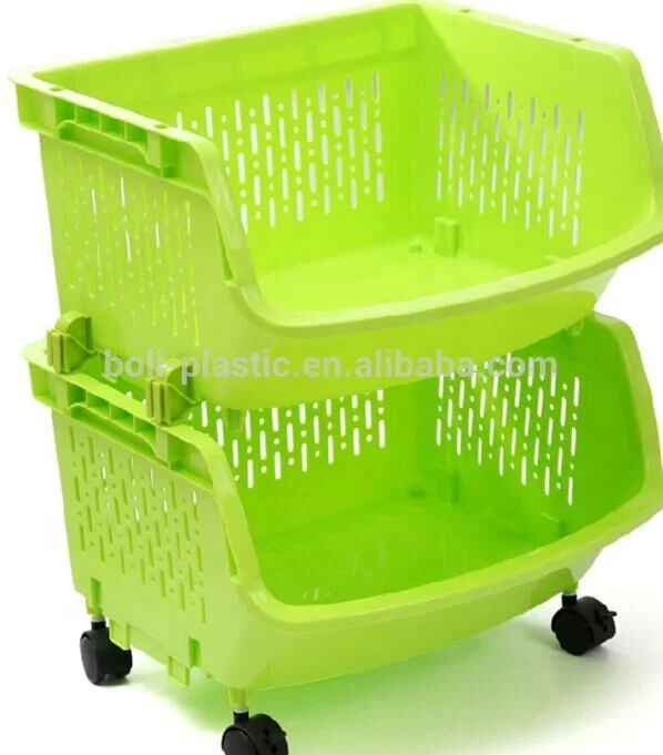 Бытовая пятислойная Пластиковая Складная стойка для фруктов, кухонная настенная стойка