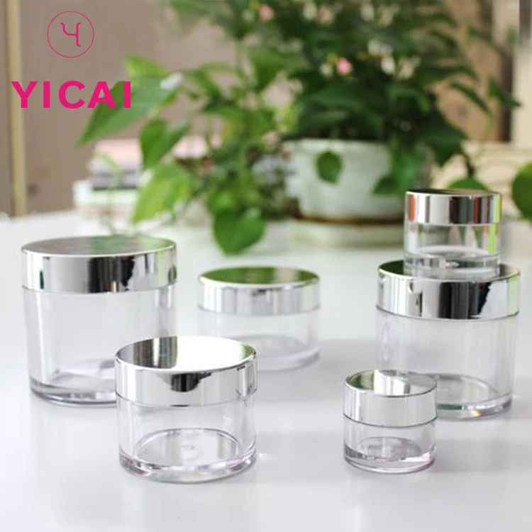 Turkish refillable face cream cosmetic container plastic transparent round petg container jar 30g