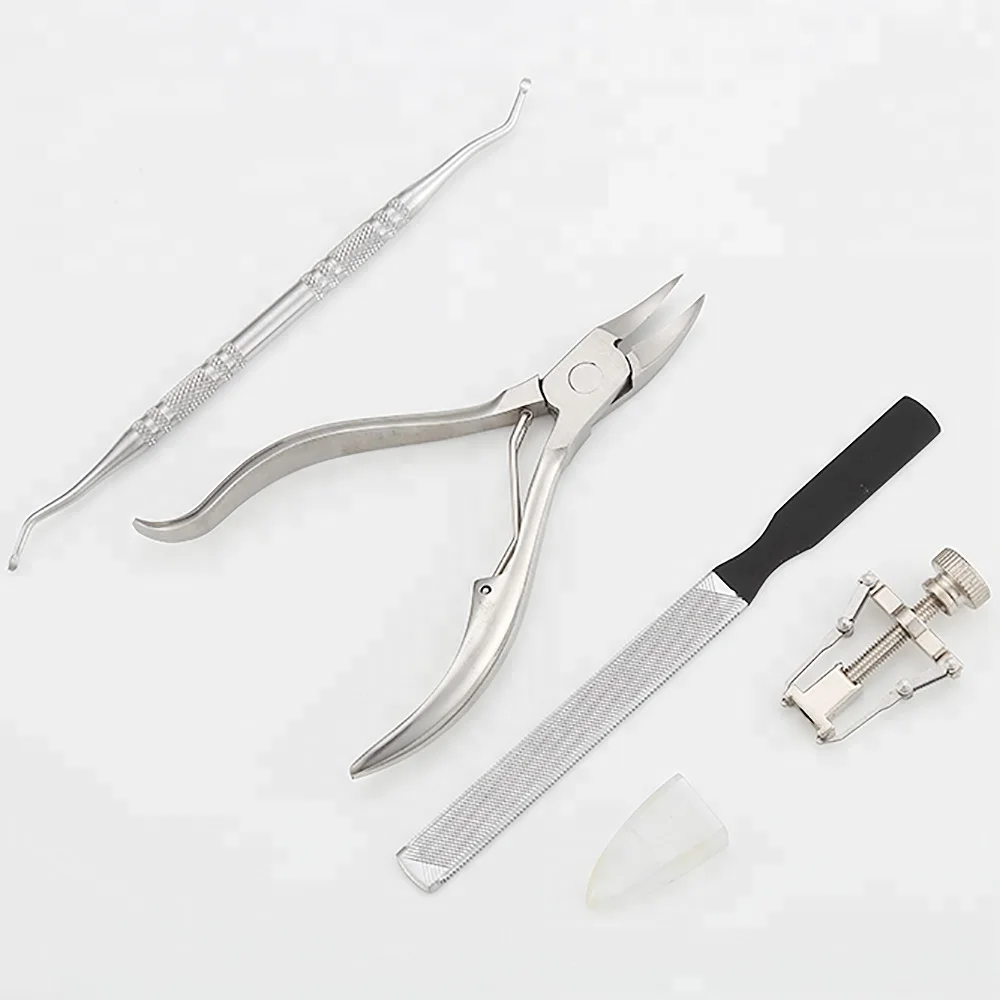 Profession 4pcs Ingrown Toenail Kit Portable Pedicure Tools Stainless Steel Nail File Lifter Corrector Essential Nail Clipper