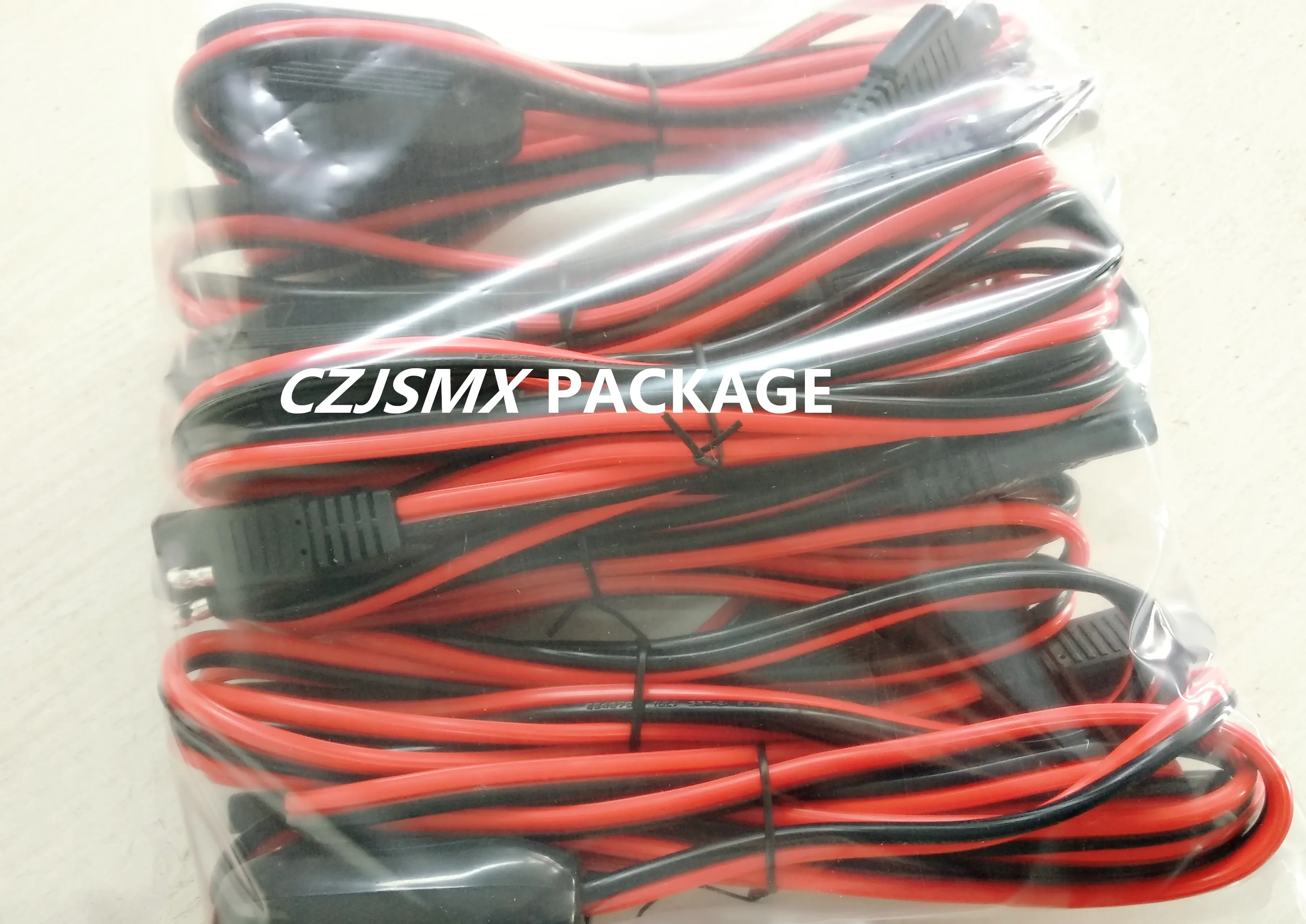 3 Câbles SAE 16 AWG + Adaptateurs Polarité RUNCCI-YUN - 30 Cm Pour Moto, Voiture, Solaire