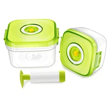 Vacuum Seal Air-tight Versatile Food Container and Instant Marinat0or Multifunction Box Plastic Modern Green