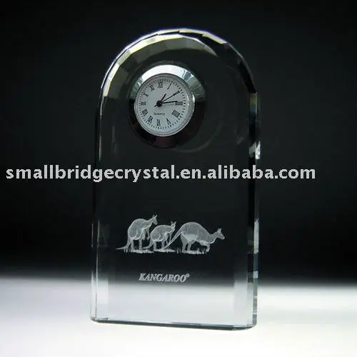 Cheap  crystal clock for business gift