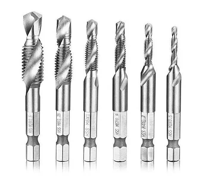 6pcs Drill Tap Combination Bit Set 